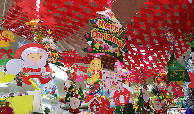 クリスマス天井装飾
